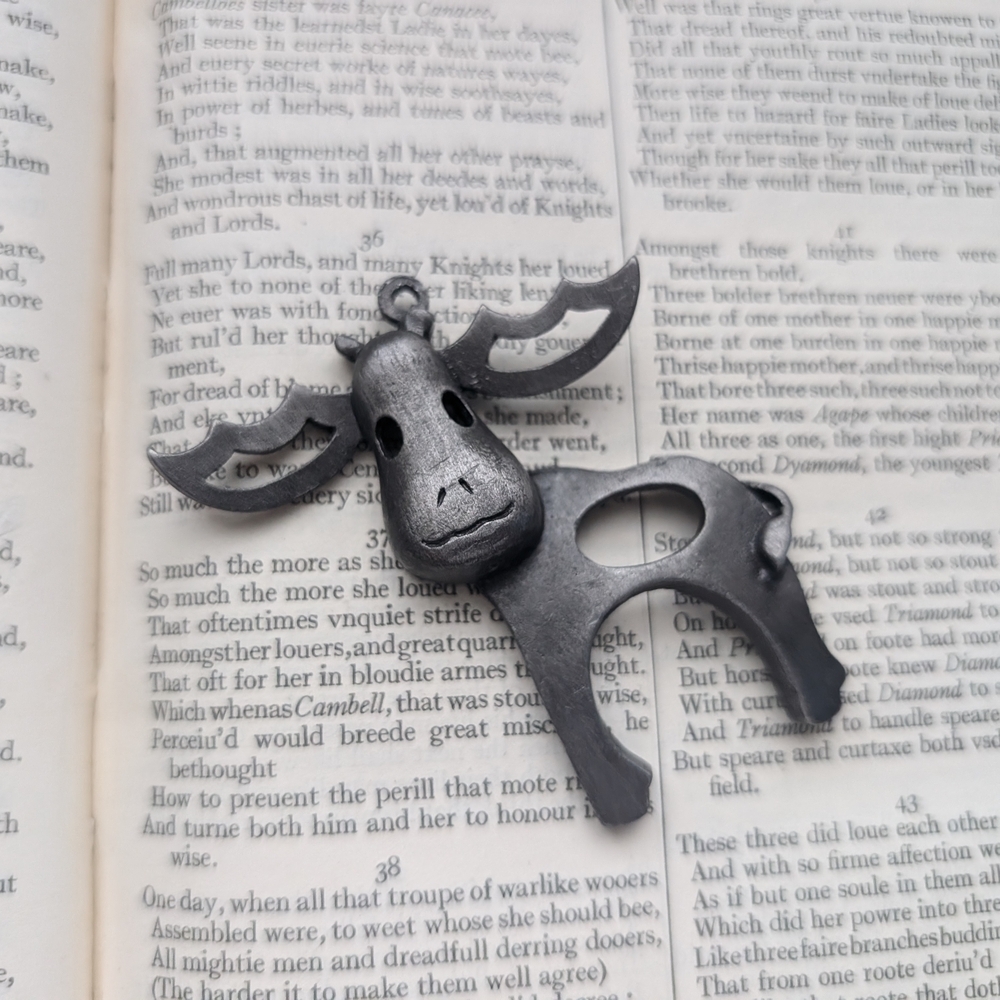 Unique Moose Pendant